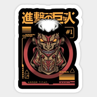 Attack on Titan Armored Titan Roar Sticker